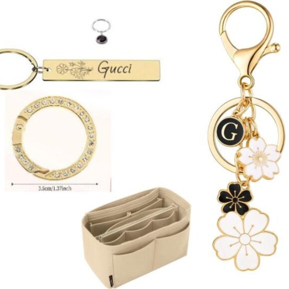 SALE! Vintage Gucci Leather Ophidia Black Tote Bag Medium Gold w/FREE Accessory - Picture 16 of 16